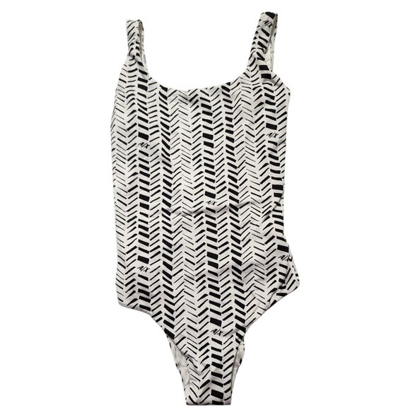 Armani Exchange Black And White Pattern‎ One Piece Swimsuit Womens Size XS - Picture 1 of 7